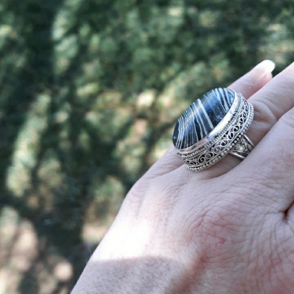 New Zebra Jasper 925 Silver Ring. - Picture 3 of 11